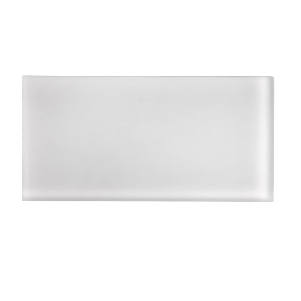 White 3x6 Matte Subway Glass Tile (40 pack, 5 sq ft/case), photo 2 of 10