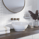 White 12x12 Glossy Square Glass Mosaic Tile (10 pack, 9.67 sq ft/case) - Sample
