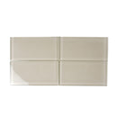 Warm Greige 3x6 Glossy Subway Glass Tile (40 pack, 5 sq ft/case)