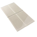Lace White 3x6 Glossy Subway Glass Tile (40 pack, 5 sq ft/case) - Sample