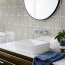 Lace White 4x16 Glossy Subway Glass Tile (12 pack, 5.33 sq ft/case) - Sample