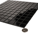 Black 12x12 Glossy Square Glass Mosaic Tile (10 pack, 9.67 sq ft/case)