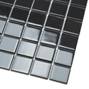 Black 12x12 Glossy Square Glass Mosaic Tile (10 pack, 9.67 sq ft/case) - Sample