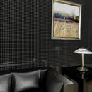 Black 12x12 Glossy Square Glass Mosaic Tile (10 pack, 9.67 sq ft/case) - Sample