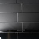 Black 4x16 Glossy Subway Glass Tile (12 pack, 5.33 sq ft/case)