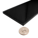 Black 4x16 Glossy Subway Glass Tile (12 pack, 5.33 sq ft/case) - Sample