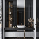 Black 12x12 Glossy Square Glass Mosaic Tile (10 pack, 9.67 sq ft/case)