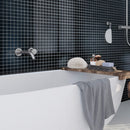 Black 12x12 Matte Square Glass Mosaic Tile (10 pack, 9.67 sq ft/case)