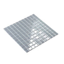 Gray 12x12 Glossy Square Glass Mosaic Tile (10 pack, 9.67 sq ft/case) - Sample
