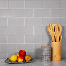Gray 3x6 Matte Subway Glass Tile (40 pack, 5 sq ft/case)