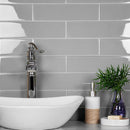 Gray 3x12 Glossy Subway Glass Tile (20 pack, 5 sq ft/case)