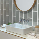 Gray 4x16 Glossy Subway Glass Tile (12 pack, 5.33 sq ft/case)