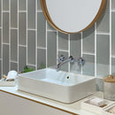 Gray 4x16 Glossy Subway Glass Tile (12 pack, 5.33 sq ft/case) - Sample