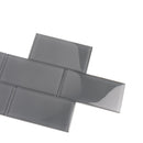 Coin Gray 3x6 Glossy Subway Glass Tile (40 pack, 5 sq ft/case)
