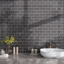 Ash Gray 3x6 Glossy Subway Glass Tile (40 pack, 5 sq ft/case)