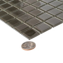 Ash Gray 12x12 Glossy Square Glass Mosaic Tile (10 pack, 9.67 sq ft/case)