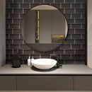 Ash Gray 3x6 Glossy Subway Glass Tile (40 pack, 5 sq ft/case)