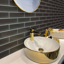 Ash Gray 3x12 Matte Subway Glass Tile (20 pack, 5 sq ft/case)