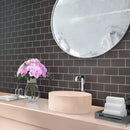 Ash Gray 3x6 Matte Subway Glass Tile (40 pack, 5 sq ft/case) - Sample