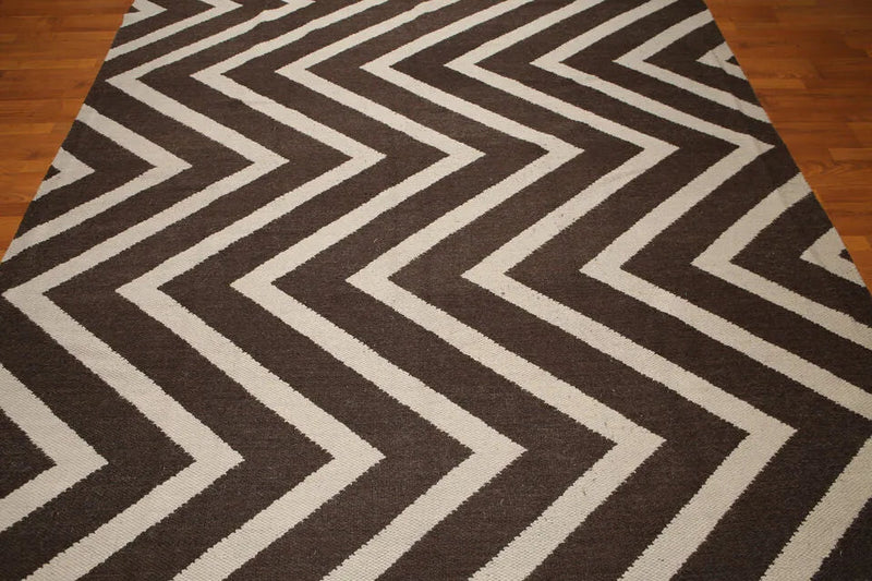 8x10 Beige Hand Knotted 100% Wool Traditional Kilim Oriental Area Rug