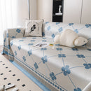 Cooling Four-Leaf Clover Hope Faith Love Luck Summer Comfy Ice Silk Furniture Throw Covers for Sofas