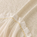 Luxury Sofa Throw Cover with Elegant Ruffled Skirt, Soft Decorative Couch Protector