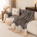 Luxury Sofa Throw Cover with Elegant Ruffled Skirt, Soft Decorative Couch Protector