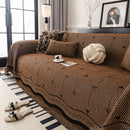 Chenille Couch Throw Cover Decorative Herringbone Sofa Blanket Protector for Couch