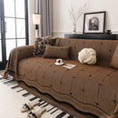 Chenille Couch Throw Cover Decorative Herringbone Sofa Blanket Protector for Couch