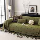 Chenille Couch Throw Cover Decorative Herringbone Sofa Blanket Protector for Couch