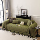 Chenille Couch Throw Cover Decorative Herringbone Sofa Blanket Protector for Couch