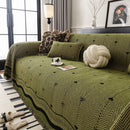 Chenille Couch Throw Cover Decorative Herringbone Sofa Blanket Protector for Couch