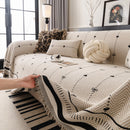 Chenille Couch Throw Cover Decorative Herringbone Sofa Blanket Protector for Couch