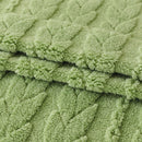 Thick Cozy 3D Cable Sofa Throw Cover, Plush Jacquard Warm Fleece Throw Blanket