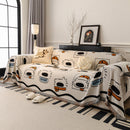 Cute Chenille Couch Cover Throw, Cartoon Soft Washable Sofa Cover for Sectional Sofas