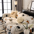Cute Chenille Couch Cover Throw, Cartoon Soft Washable Sofa Cover for Sectional Sofas