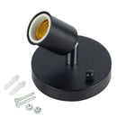 GobekUsa E27 Ceramic Screw Bulb Socket with 180° Steering and Switch