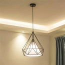 GobekUsa Diamond Cage Pendant Chandelier for Industrial Living Room and Kitchen Lighting