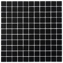 Black 12x12 Matte Square Glass Mosaic Tile (10 pack, 9.67 sq ft/case) - Sample