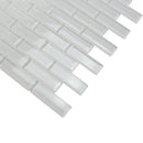 White 12x12 Glossy Brick Glass Mosaic Tile (5 pack, 4.92 sq ft/case) - Sample