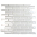 White 12x12 Glossy Brick Glass Mosaic Tile (5 pack, 4.92 sq ft/case)