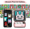 GobekUsa Ditoo Pixel Art Game Bluetooth Speaker: 16X16 LED Display Board (Pink)
