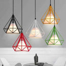 GobekUsa Diamond Cage Pendant Chandelier for Industrial Living Room and Kitchen Lighting