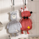 GobekUsa Kids Coral Velvet Hanging Hand Towel: Soft, Skin-Friendly Kitchen & Bathroom Towel