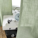 Joydeco Linen Curtains for Living Room,Light Filtering Rod Pocket Back Tab Semi Sheer Drapes Window Long Curtains 90 inches Long Sage Green by CozyNest Decor