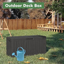 72 Gallon Deck Box Lockable Resin Outdoor Storage Box waterproof Outdoor Container for Patio Furniture Cushions, Pillow by CozyNest Decor