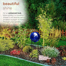 Alpine Corporation 10" Diameter Indoor/Outdoor Glass Gazing Globe Festive Yard Décor, Blue by GreenHaven Gardens