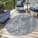 Keen Home Design Terrace Outdoor Round Rug - 5ft Round Washable Indoor/Outdoor Rug for Patio, Kitchen, Balcony, Beach, Garden, Deck and Porch, Size: 5'3" Round by CozyNest Decor
