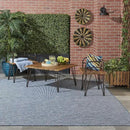Nourison Positano Indoor/Outdoor Navy Blue 2'2" x 10' Area Rug, Easy Cleaning, Non Shedding, Bed Room, Living Room, Dining Room, Backyard, Deck, Patio (2x10) by GreenHaven Gardens