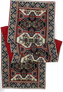 DaDalogy Elegant Majestic Kilim Red Persian Rug Ornate Floral Woven Tapestry Table Runner (18195) by DaDalogy Bedding Collection